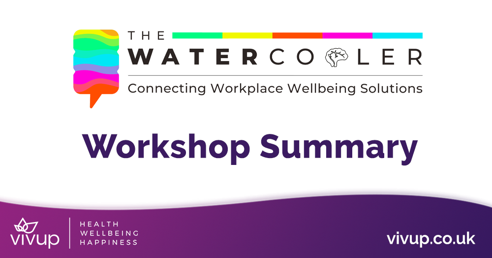 The Watercooler event workshop summary graphic